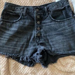 Abercrombie & Fitch Black Denim Shorts